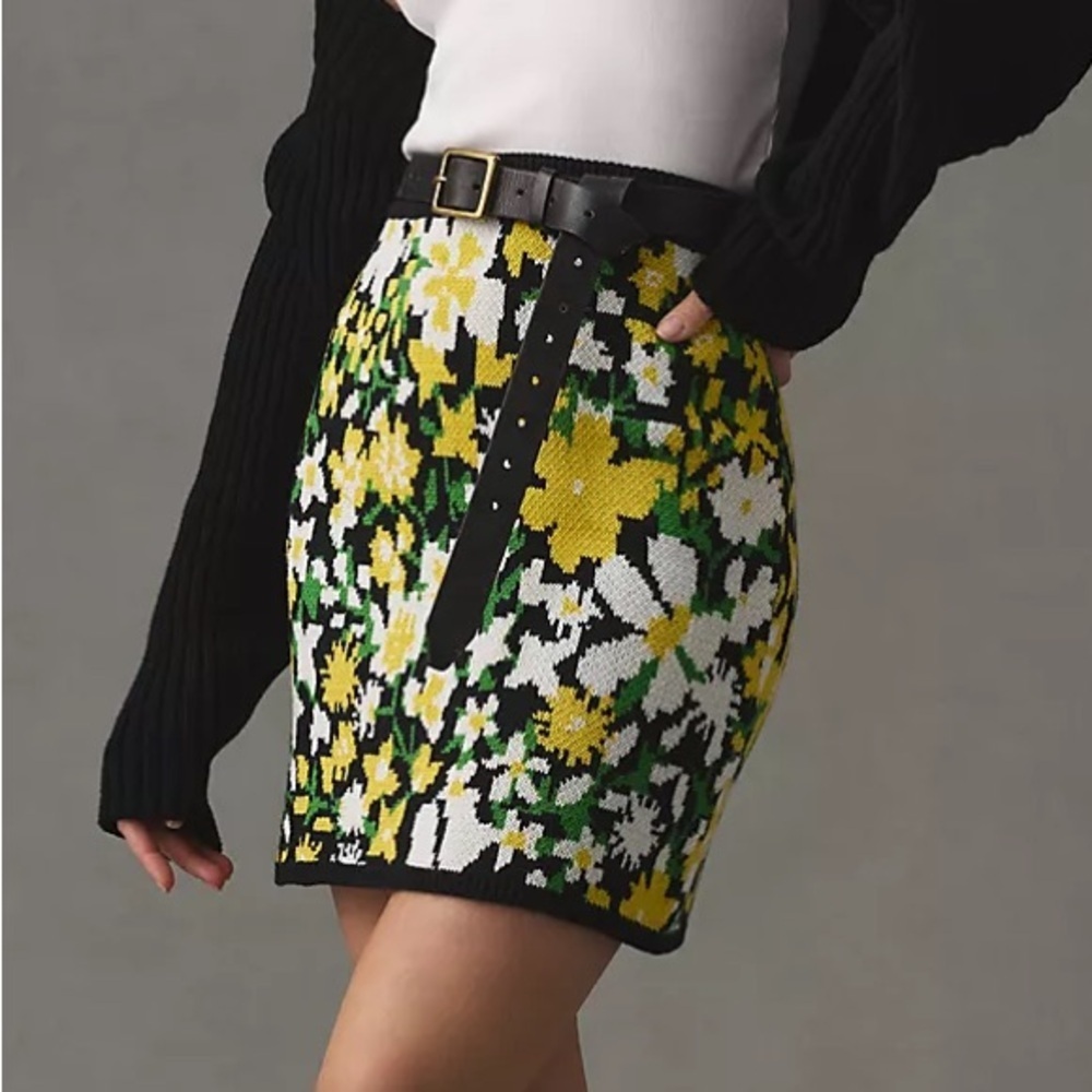 🌻NEW w/tag Anthropologie Lost + Wander Tropical daydream Mini Skirt Size S/M